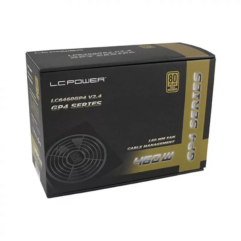 LC Power GP4 Series LC6460GP4 V2,4 - Netzteil (intern) - ATX12V 2,4 - 80 PLUS Gold - 460 Watt - aktive PFC (LC6460GP4)