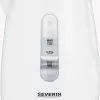 Elektrischer Wasserkocher SEVERIN 1 L 2200 W weiß – kabellos, 360° Basis, verdecktes Heizelement