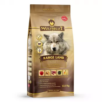 WOLFSBLUT Range Lamb Lamb mit Reis - Trockenfutter für Hunde - 12,5 kg