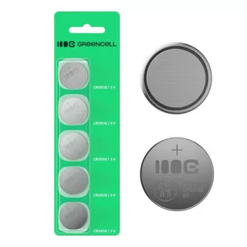 Knopfzelle Green Cell CR2032 3V — 5er-Pack