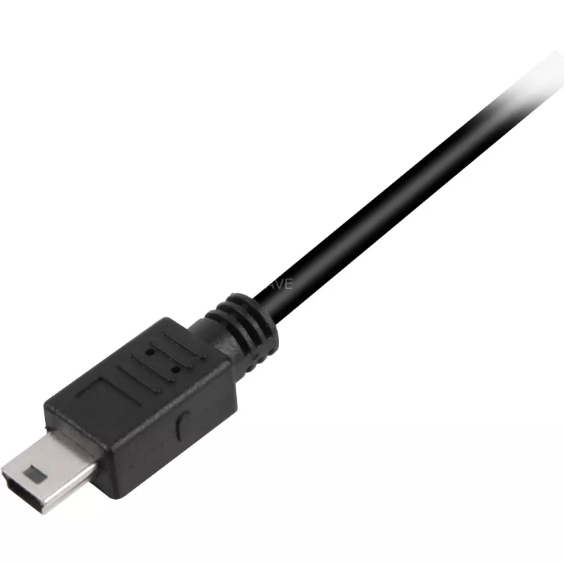 USB 2.0 Kabel, USB-A Stecker > Mini-USB Stecker (schwarz, 1,0 Meter, doppelt geschirmt)