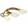 Internes Stromkabel DeLOCK 83658 0,39 m 3-Pin auf 2 x Molex 4-Pin