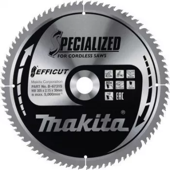 Makita Specialized EFFICUT - Kreissägeblatt - für Holz, Metall - 305 mm - 80 Zähne
