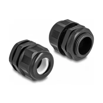 DeLOCK EX Kabel Gland M25 schwarz 2 Stück Polyamid