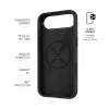 Rückseitige Handyhülle FIXED MagFlow für Apple iPhone Air, flüssiges Silikon, schwarz