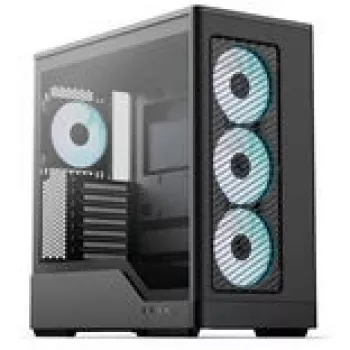 Computergehäuse AEROCOOL D520A Midi-Tower ATX Tempered Glass RGB — Schwarz