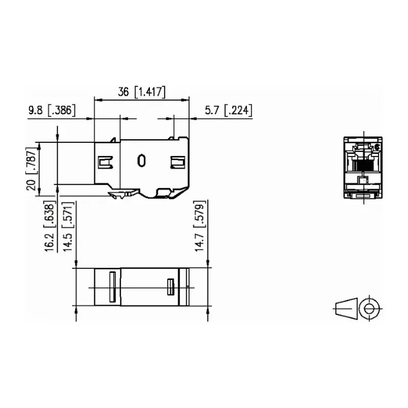 METZ CONNECT BTR IT CONNECT E-DAT Modulkoppler 8(8) Cat.6 - Anschluss (1309A0-I)