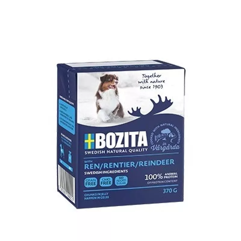 Nassfutter für Hunde BOZITA Huhn & Hirsch Adult 370 g – getreidefrei, alle Rassen