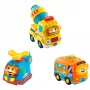 Spielzeugfahrzeug-Set VTech Tut Tut Baby Flitzer — 3 Stück: Bus, Hubschrauber, Betonmischer