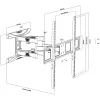 TV-Wandhalterung MACLEAN MC-423 für 43–100-Zoll-Bildschirme, Tragfähigkeit 80 kg