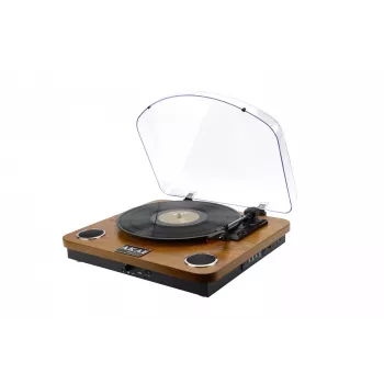 Riemengetriebener Audio-Plattenspieler AKAI ATT-11BT — Braun, 33/45/78 U/min, 0,8 W RMS