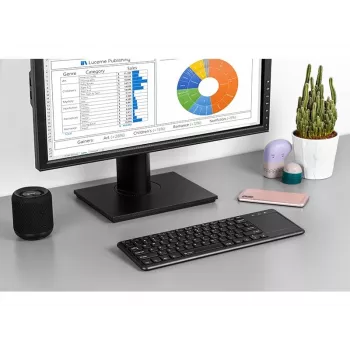 Funk-Tastatur RF TRACER TRAKLA46367 — Full-Size, Membran, Touchpad, 2,4 GHz, Schwarz