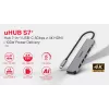 USB-C Hub Unitek 7in1 Aluminium PD 100W 5 Gbps — Multiport-Adapter mit Power Delivery