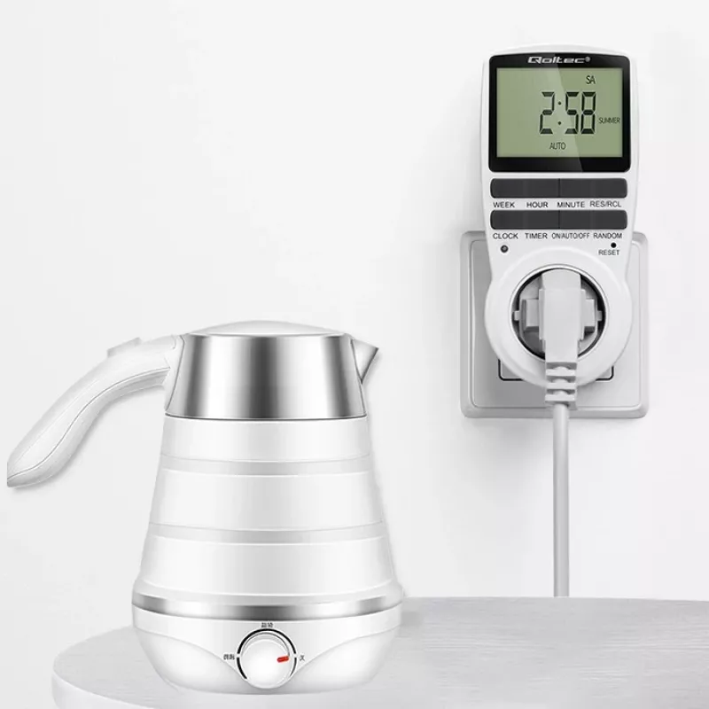 Elektronischer Timer QOLTEC PC0628 mit LCD-Anzeige, 24-Stunden-Countdown