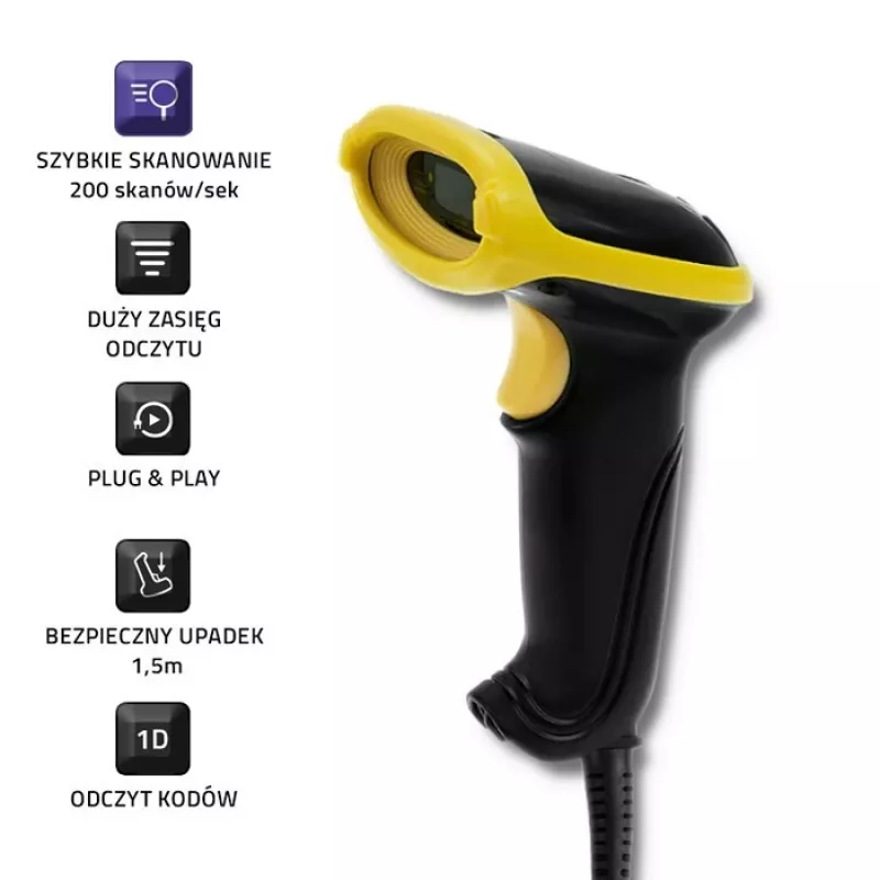 Hand-Barcodeleser Qoltec 50860