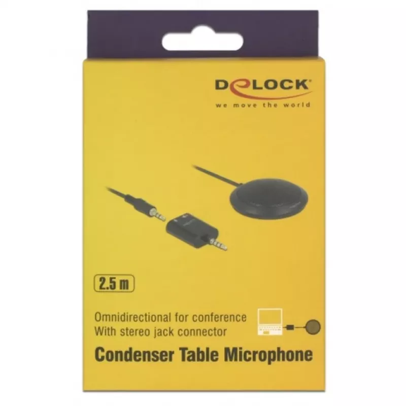 Tischmikrofon DeLOCK 65873 Schwarz