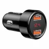 Baseus CCMLC20A-01 Auto-USB-Schnellladegerät — für Smartphones, Eingang 12–24 V, Ausgang bis 20 V, Schwarz