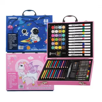Kunstmalset Extralink Blue Astronaut — 88 Teile (Farben, Pinsel, Zubehör)
