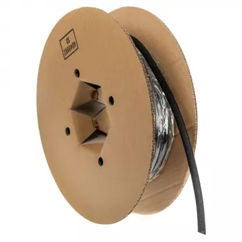 Kabelmanagement-Schlauch Label the Kabel LTC Pro 5111, 10 m, schwarz – zum Bündeln und Organisieren von Kabeln