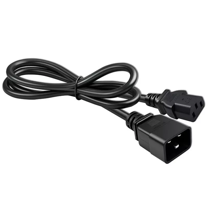 Stromkabel Qoltec 53991 Schwarz 1,2 m C20 C13 Kupplung