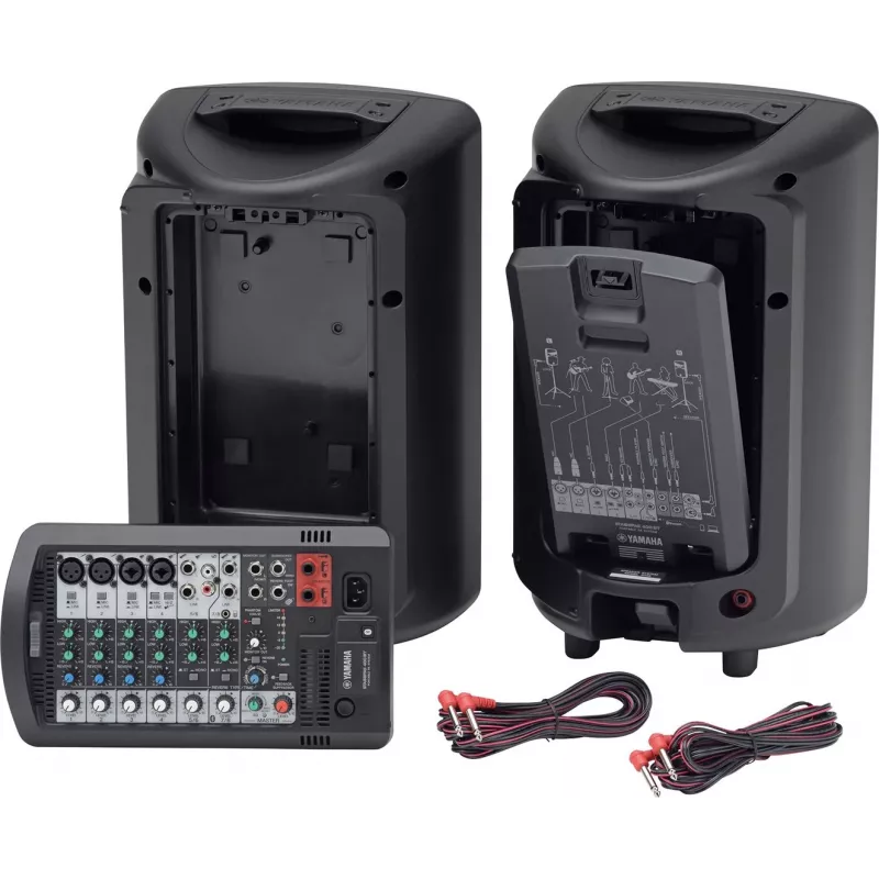 Freistehendes PA-System YAMAHA Stagepas 400BT — 400 W, 2-Wege, 10-Kanal-Mischpult, Bluetooth 4.1, schwarz