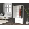Topeshop SS-90 BIEL LUSTRO bedroom wardrobe/closet 5 shelves 2 Tür(s) weiß