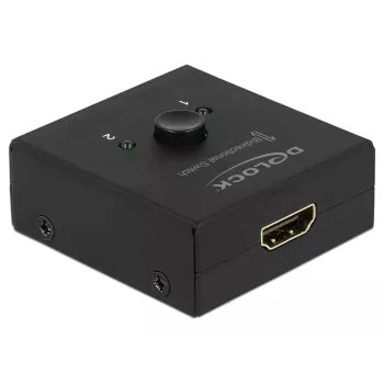 DeLock HDMI 2-1 bidirektional 4K 60 Hz kompakt - Retail Box - Video/Audio-Switch - 2 x HDMI - Desktop (64072)