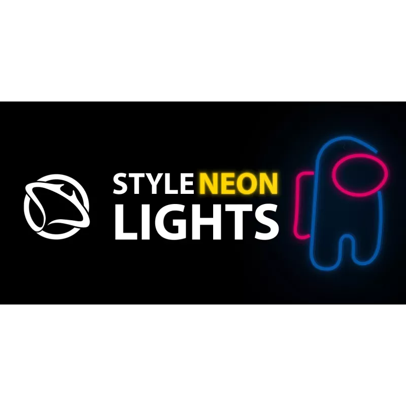 Dekorative Neon-LED-Leuchte MANTA SNL27BLT Style Neon Lights ASTRONAUT, steckerfertige Tisch-Wand-LED-Akzentleuchte