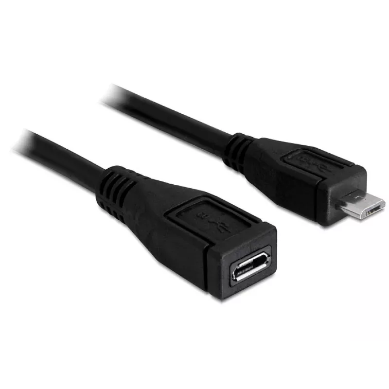 USB-Kabel DeLOCK 83248 USB 2.0 1m Micro-USB B Schwarz