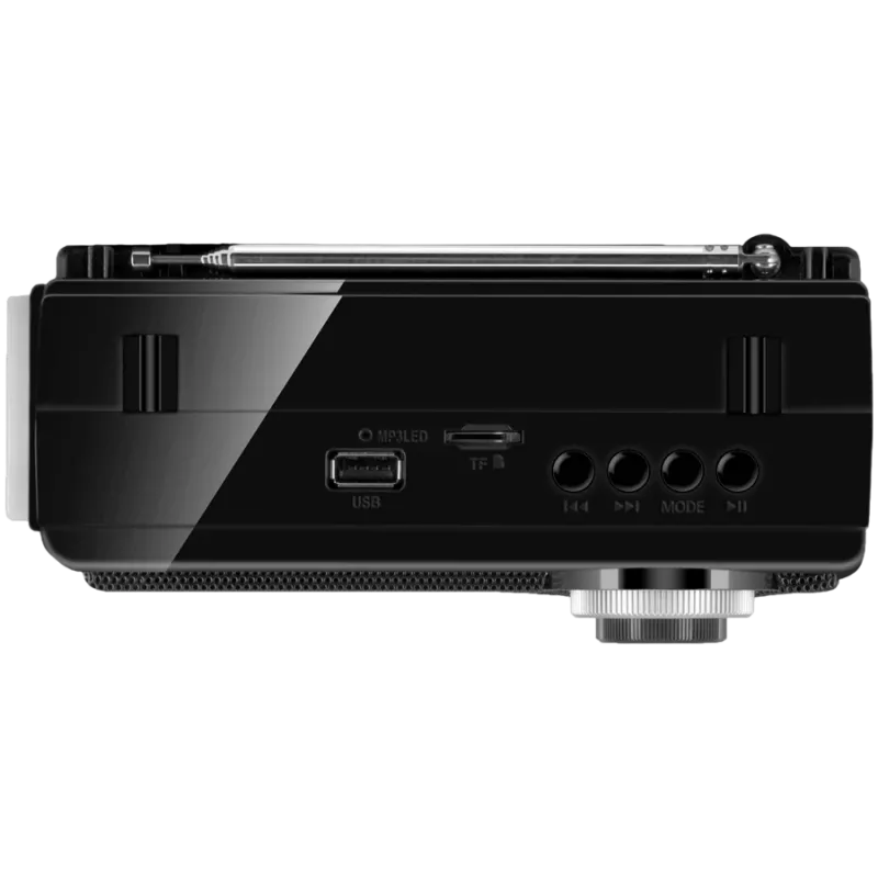 Lautsprecher SVEN SRP-155, schwarz (3W, Bluetooth, FM/AM/SW, USB, microSD, Taschenlampe, Akku)