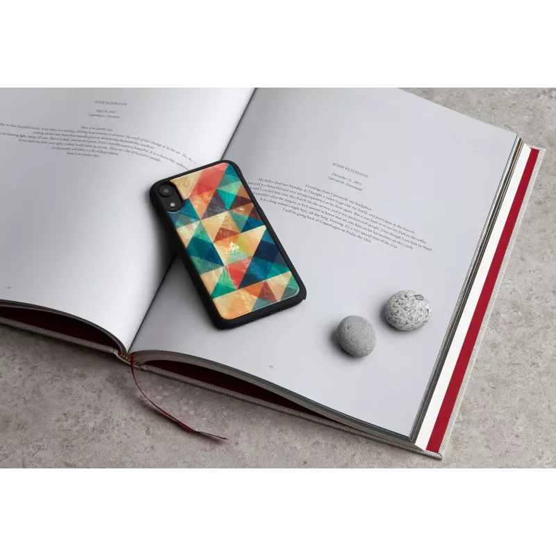 Smartphone-Hülle iKins für iPhone XR — Mosaic Schwarz Schutzhülle