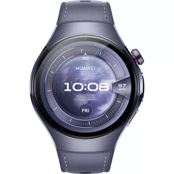 Watch 5 46mm (Rates-L39L), Smartwatch Grau/Violett, Komposit-Uhrarmband in grau-violett, Gehäuse aus Titan