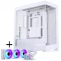 PHANTEKS NV-Serie NV5 MK2 ATX-Gehäuse, gehärtetes Glas, DRGB - Mattweiß + Glacier One 360M25 Gen2 DRGB AiO-Flüssigkeitskühlung - 360 mm