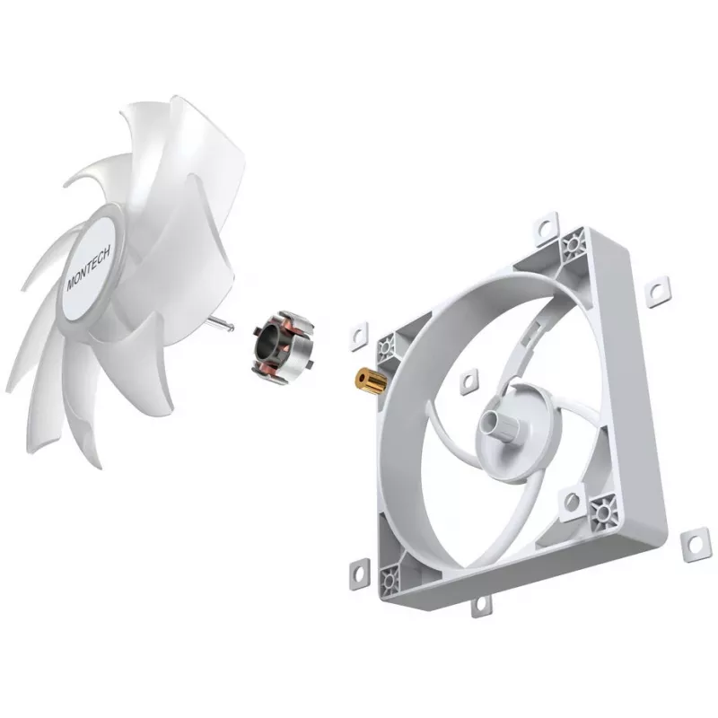Gehäuselüfter-Set Montech GF120 PWM ARGB 3-in-1 — 120-mm-PWM-Lüfter mit ARGB-Beleuchtung