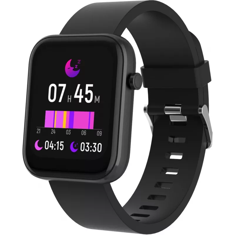 DENVER SW-182 - Smartwatch mit Armband - 4,3 cm (1,7 Zoll) Display - Bluetooth - Schwarz (116111000580)