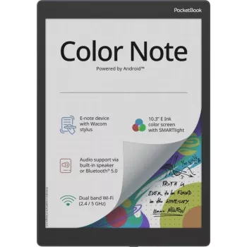 E-Book-Reader PocketBook Color Note 10,3 Zoll E Ink Kaleido, 32 GB, Wi‑Fi, Touchscreen, Schwarz/Blau