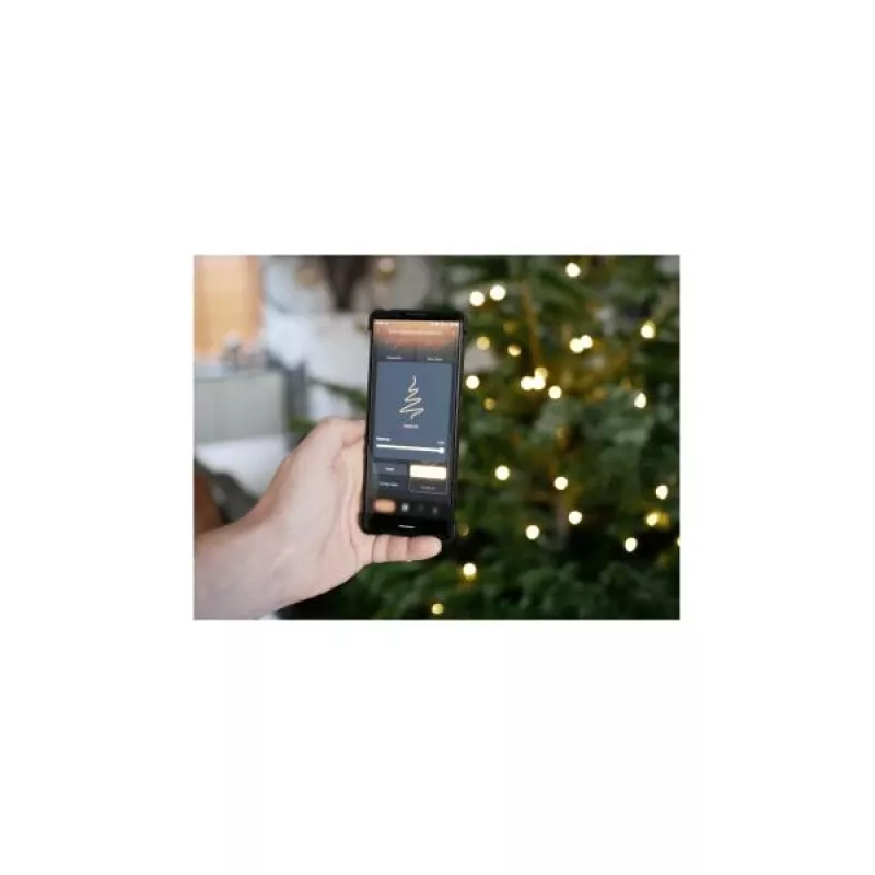 WOOX R5170 smarte Weihnachtsbeleuchtung Wi-Fi 40 Meter, 400 LEDs, 230 Lumen, Warmweiß mit Dimm- und Soundfunktion