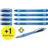 Kugelschreiber Schneider Memo Rave — 4er-Pack blaue Stifte, einziehbar, mittlere Spitze