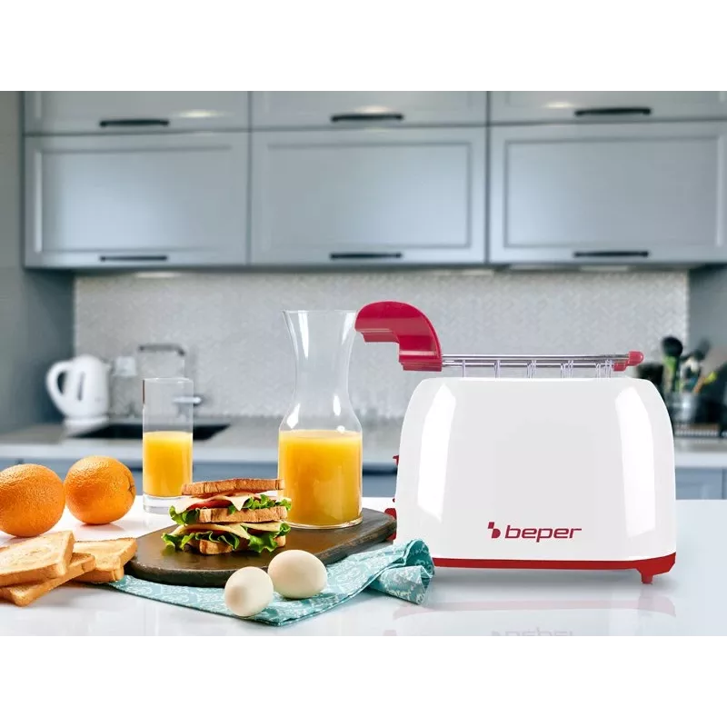 Toaster Beper P101TOS100 2-Scheiben Kompakt-Design, Edelstahlgehäuse, einstellbare Bräunung