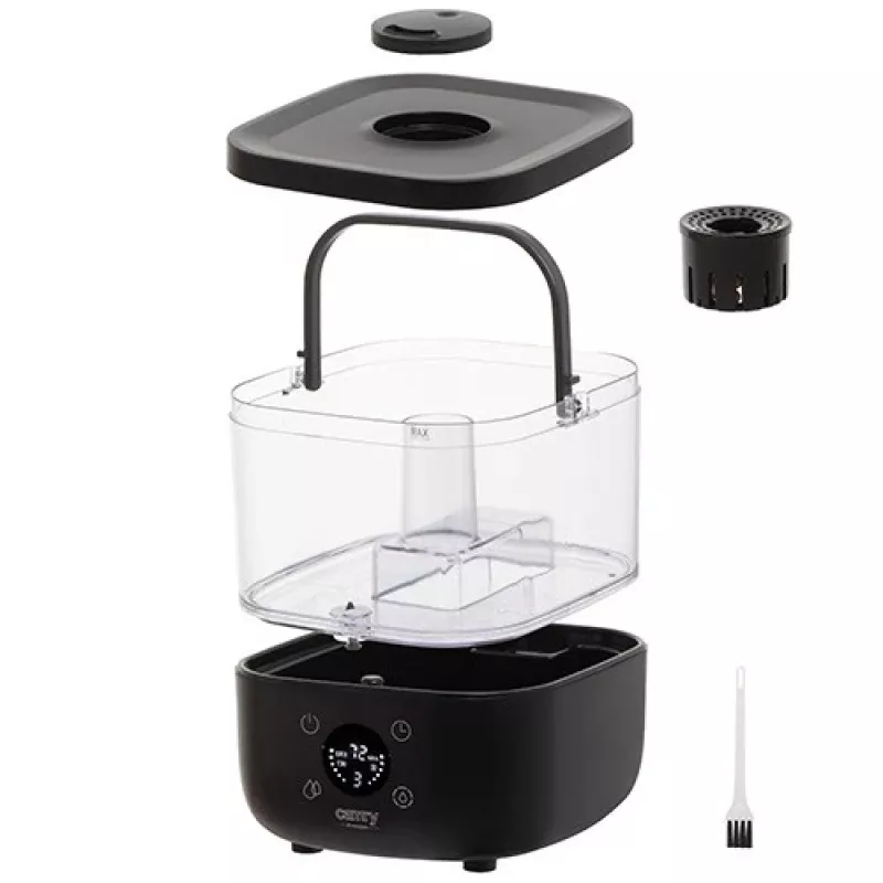 Camry | CR 7973b | Luftbefeuchter | 23 W | Wassertankkapazität 5 L | Geeignet für Räume bis 35 m² | Ultraschall | Befeuchtungsleistung 100-260 ml/h | Schwarz