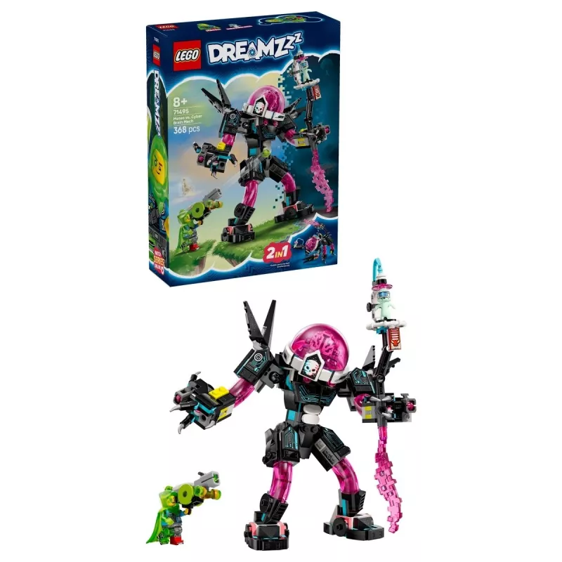 Konstruktionsspielzeug LEGO 71495 Mateo vs. Cyberbrain Mech – Spielset mit Minifiguren und baubarem Mech