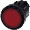 Siemens Drucktaster Betätiger flach, Frontring Kunststoff Rot SIRIUS ACT 3SU1001-0AB20-0AA0 1 St. (3SU1001-0AB20-0AA0)