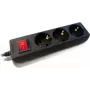 Stromverlängerungskabel e+p E 46 1,5m 3 AC-Steckdosen Schwarz