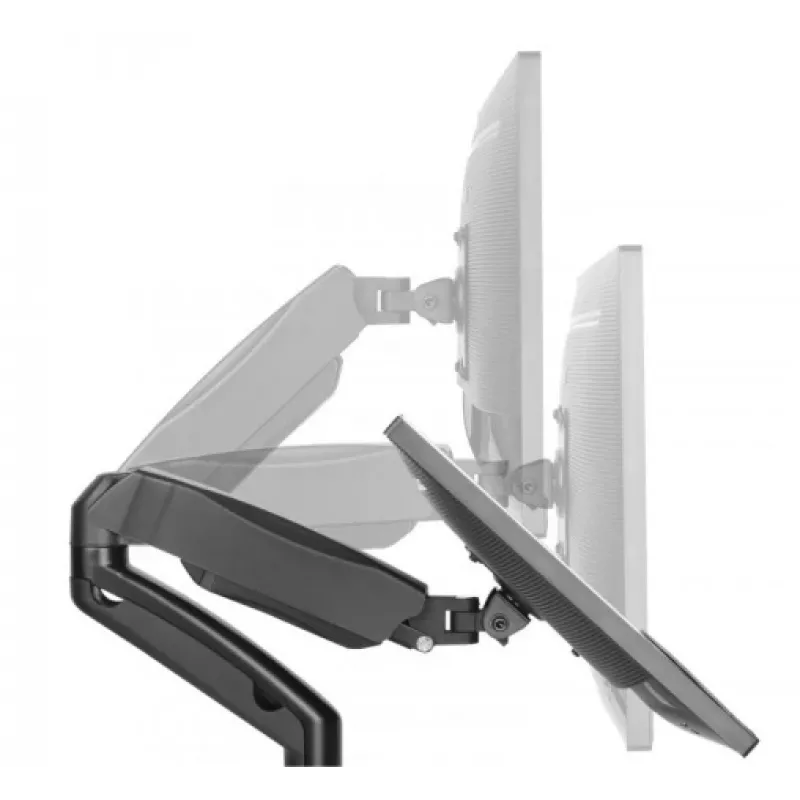 Monitorarm up up Economical Interactive Counterbalance Dual Monitor Arm Mattschwarz VESA 75x75/100x100