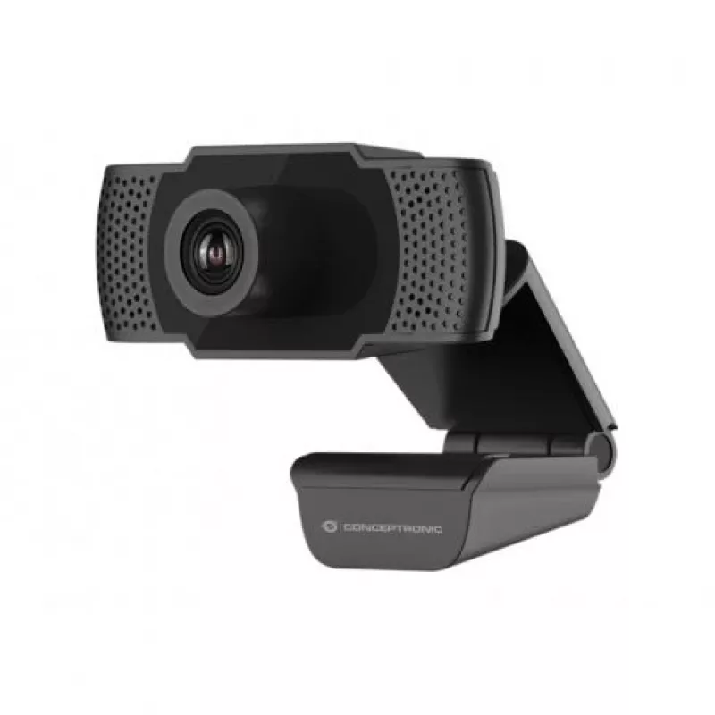 Conceptronic AMDIS 1080P Full-HD-Webcam mit Mikrofon, 2 MP, 1920 x 1080 Pixel, Full-HD, 30 fps, H.264, M-JPEG, YUV, 90°