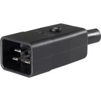 as - Schwabe IEC Gerätestecker, gerade Gesamtpole: 3 10 A Schwarz 62084 1 Stück (62084)