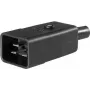 as - Schwabe IEC Gerätestecker, gerade Gesamtpole: 3 10 A Schwarz 62084 1 Stück (62084)