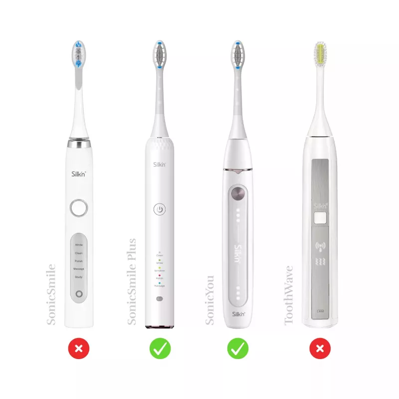Zahnbürsten-Aufsteckbürste silk'n SonicYou Refill Brush 2 Schwarz Soft, 2er-Pack, weiche Borsten