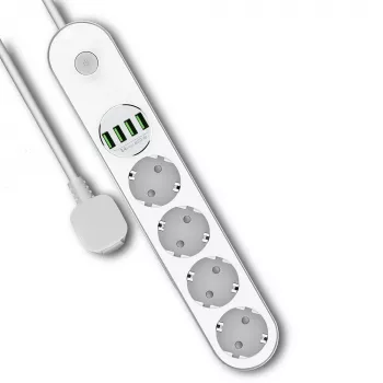 Power Extension Colorway CW-CHE44W 2m 4 AC Outlets Indoor White