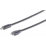 S/CONN 77142-1.0 USB 3.2 Gen 2 1 m USB-C auf Micro-USB B Kabel Schwarz